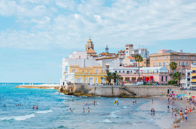Sea, People, Beach, buildings