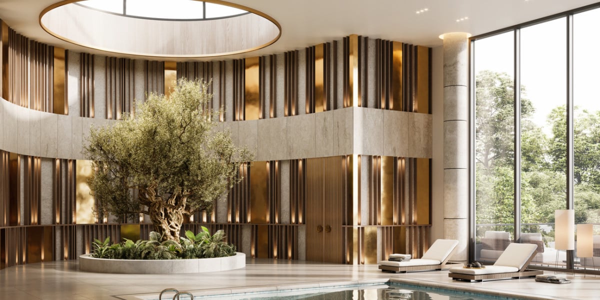 Spa-style residence focused on wellness design and lifestyle, featuring serene spaces, natural materials, and calming ambiance.